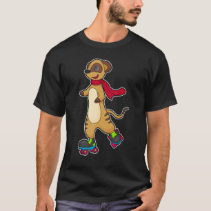 Erdmännchen Inline-Skating Rollschuhe Sport T-Shirt