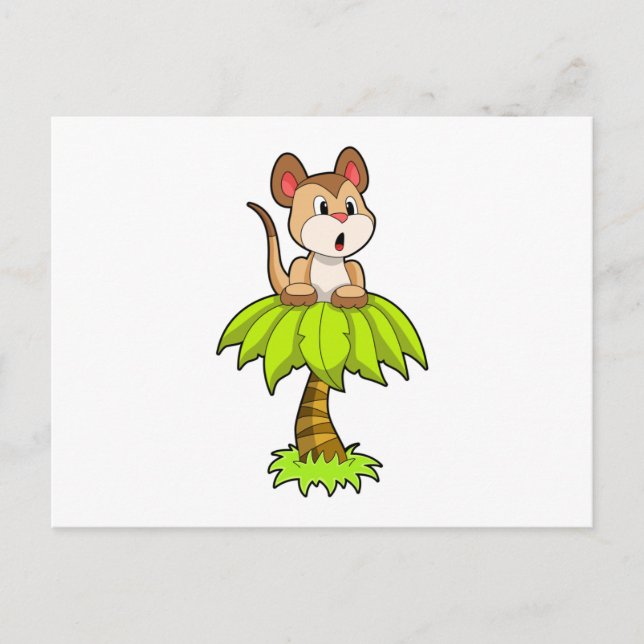 Erdmännchen mit Baum Postkarte (Vorderseite)