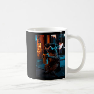 Erdmännchen mit Eiskaffee Kaffeetasse