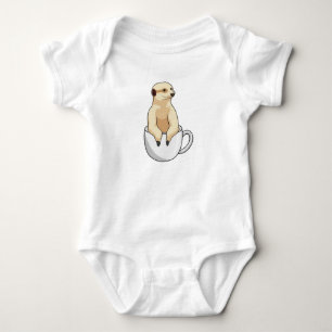 Erdmännchen mit Kaffeetasse Baby Strampler