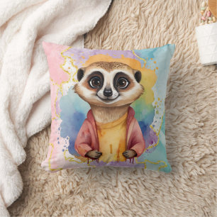Erdmännchen Moderne Glitter Pastell Druck Kissen