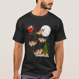 Erdmännchen Weihnachtsmann Schlitten Fliegend Lust T-Shirt