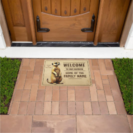 Erdmännchen Welcome individueller Gruß der Familie Fußmatte