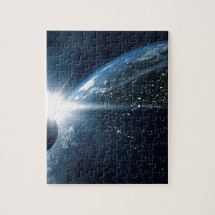 Erdmond und Sonne