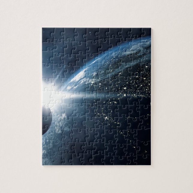 Erdmond und Sonne (Vertikal)