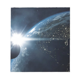 Erdmond und Sonne Notizblock