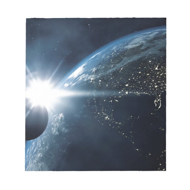 Erdmond und Sonne Notizblock (Vorderseite)