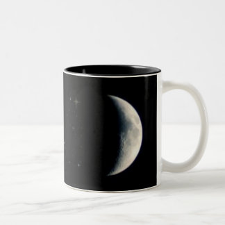Erdmond und -sterne zweifarbige tasse