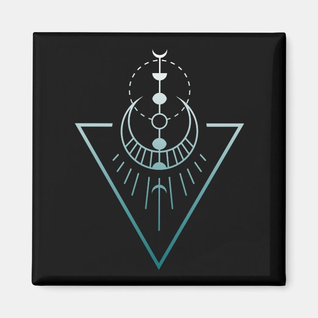 Erdmondphasen Magnet (Vorne)