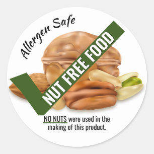 Erdnuss Allergen frei Runder Aufkleber