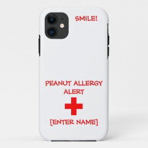 Erdnuss-Allergie-Alarm iPhone Fall 11 Hülle