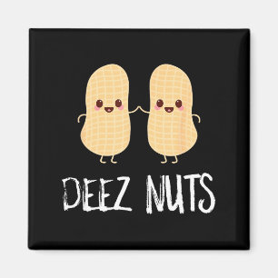 Erdnuss Essen Lustig Kawaii Süß Meme Deez Nuts Wit Magnet
