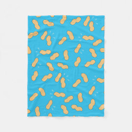 Erdnuss gesunder Snack Muster auf Blue Fleecedecke