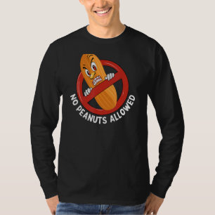 Erdnuss Lebensmittelallergie Warnhinweis T-Shirt