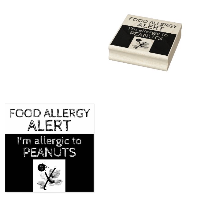Erdnussallergie Gummistempel (Stempel)