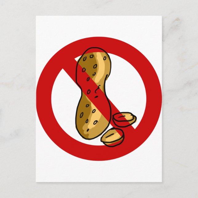 Erdnussallergie Postkarte (Vorderseite)