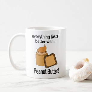 Erdnussbutter-Brot Essen Süß Kaffeetasse