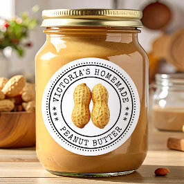 Erdnussbutter-Einmachen Runder Aufkleber