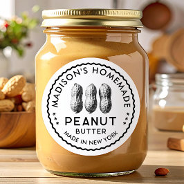 Erdnussbutter-Einmachen Runder Aufkleber