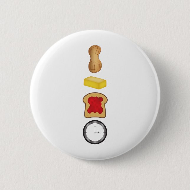 Erdnussbutter-Gelee-Zeit-Vertikale Button (Vorderseite)