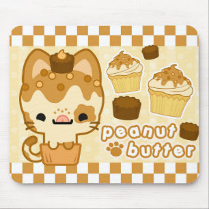 Erdnussbutter-Kuchen-Miezekatze Mousepad