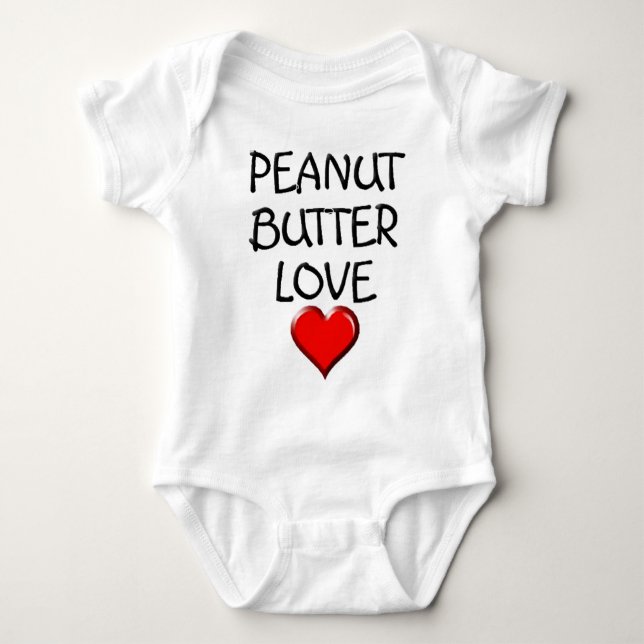 Erdnussbutter-Liebe Baby Strampler (Vorderseite)