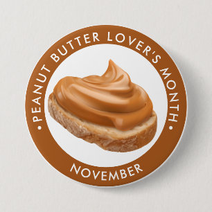 Erdnussbutter Lover Monat, Toast mit Erdnussbutter Button