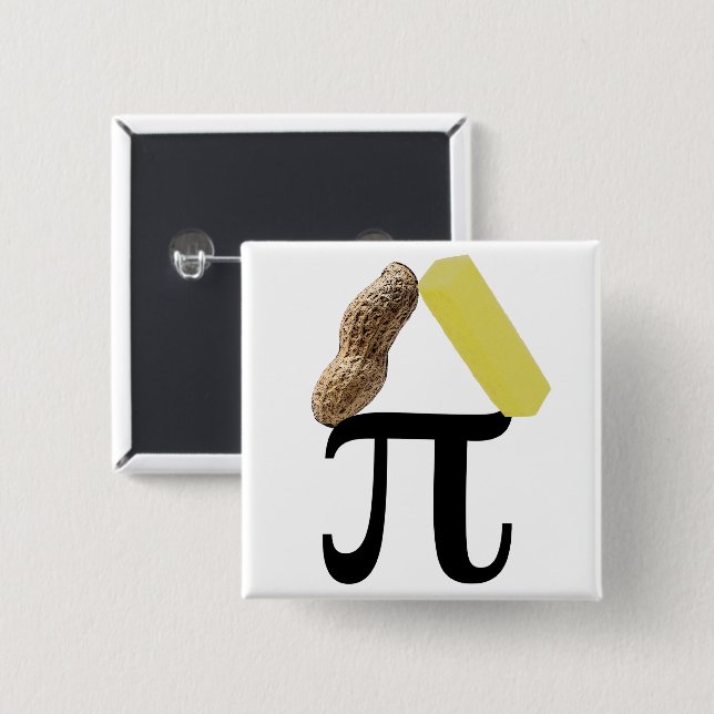 Erdnussbutter-Pi-Knopf Button (Vorne & Hinten)