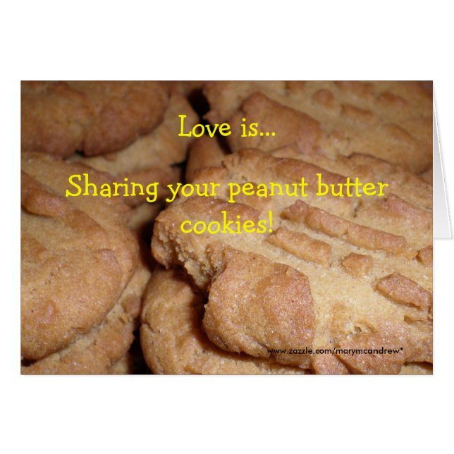 Erdnussbutter-Plätzchen-Rezept-Karte (Vorderseite (Horizontal))