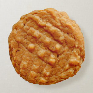Erdnussbutter-Plätzchen, TAN Rundes Kissen