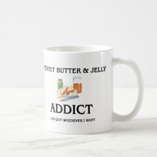 Erdnussbutter u. Gelee-Süchtiger Kaffeetasse