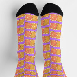 Erdnussbutter und Erdbeere Jelly Toast Socken