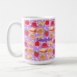 Erdnussbutter und Erdbeerjelly Kaffeetasse