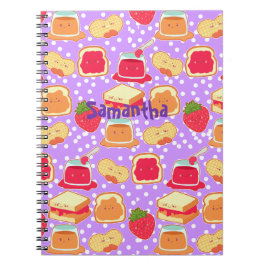 Erdnussbutter und Erdbeerjelly Notizblock