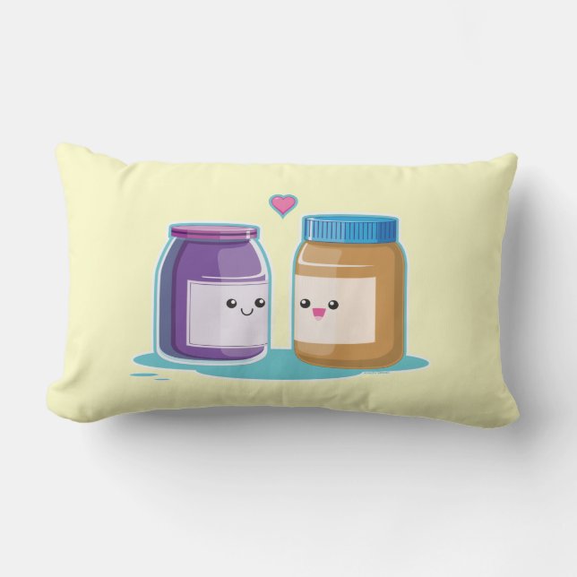 Erdnussbutter und Gelee Lendenkissen (Vorderseite)