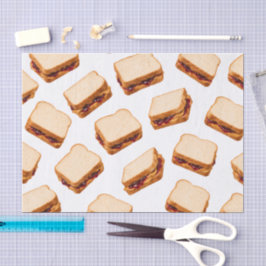 Erdnussbutter- und Gelee-Sandwich Seidenpapier