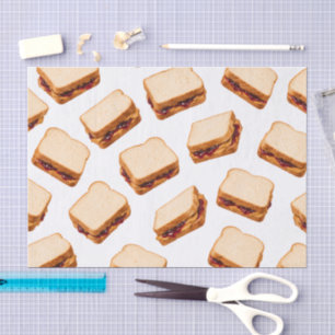 Erdnussbutter- und Gelee-Sandwich Seidenpapier