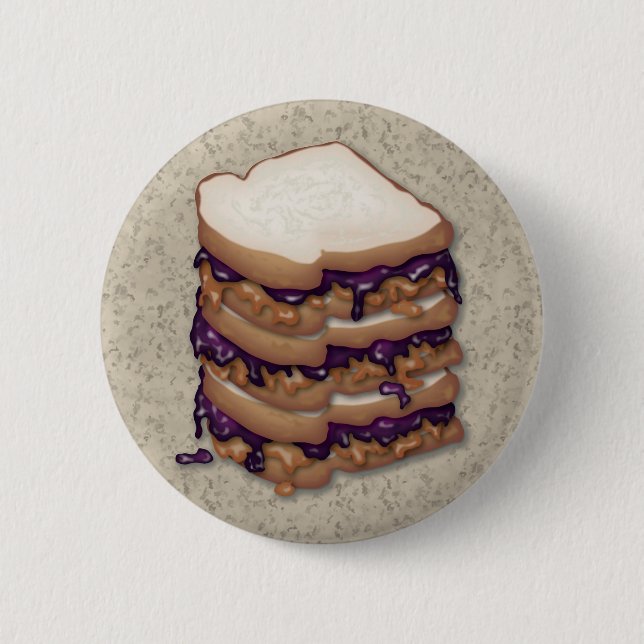 Erdnussbutter-und Gelee-Sandwiche Button (Vorderseite)