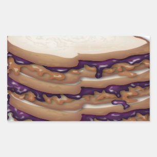 Erdnussbutter-und Gelee-Sandwiche Rechteckiger Aufkleber