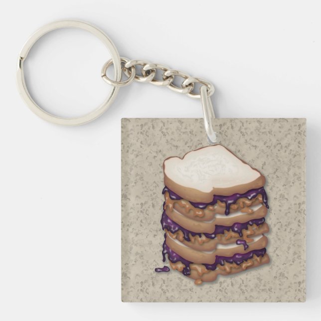 Erdnussbutter-und Gelee-Sandwiche Schlüsselanhänger (Vorderseite)