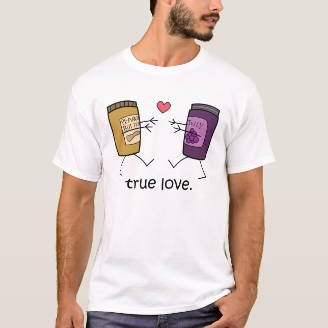 Erdnussbutter und Gelee-"wahre Liebe-" Shirt (Vorderseite)