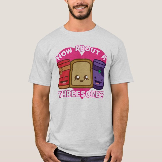Erdnussbutter und Gelee - wie über einen T-Shirt (Vorderseite)