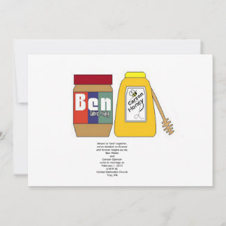 Erdnussbutter und Honigverheiratung Einladung