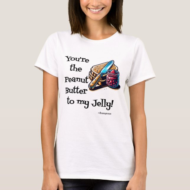 Erdnussbutter und Jelly-Valentinstag T-Shirt (Vorderseite)