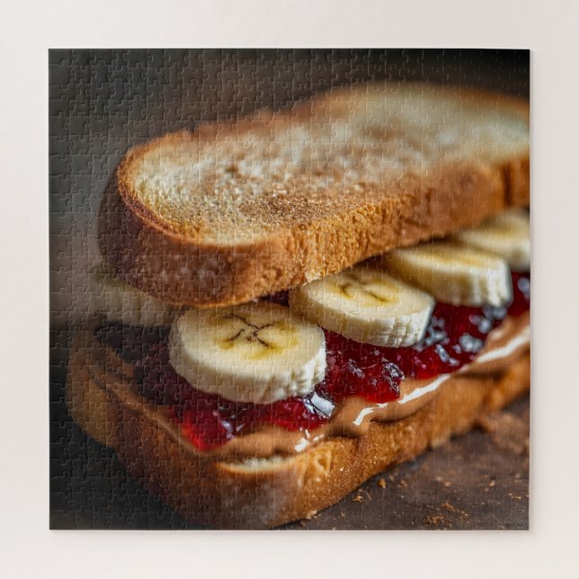 Erdnussbutter- und Traubengelee-Sandwich (Vertikal)