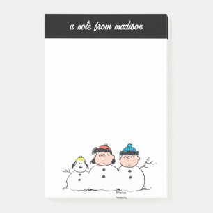 Erdnüsse 3 Person Snowman Post-it Klebezettel