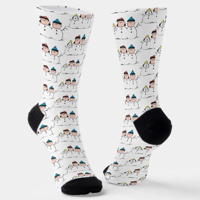 Erdnüsse | 3 Person Snowman Socken (Gewinkelt)