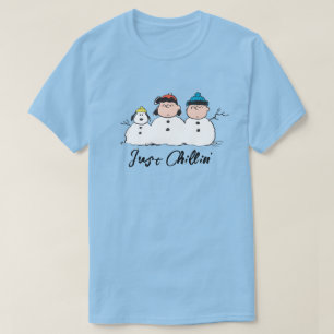 Erdnüsse   3 Person Snowman T-Shirt