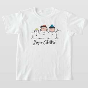 Erdnüsse   3 Person Snowman T-Shirt