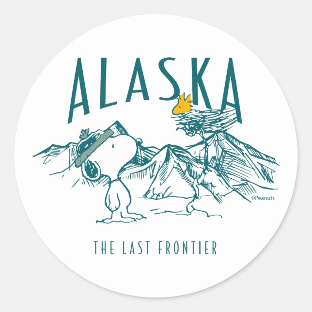 Erdnüsse | Alaska die letzte Grenze Runder Aufkleber (Vorderseite)